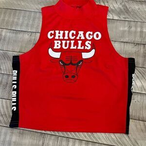 Vintage Chicago Bulls women’s Red Graphic‎ Tank Top Size M NBA Basketball